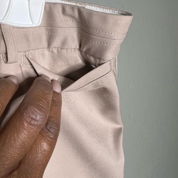 Karl Lagerfeld Paris Khaki Straight Ankle Pants - Picture 8 of 10